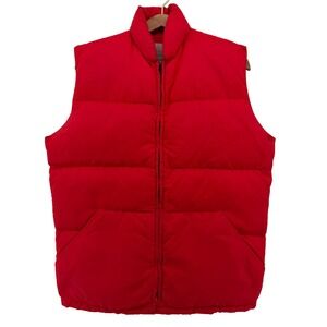 VTG REI Red Puffer Vest Mens Size Medium Goose Down Insulated Outdoor Gorpcore
